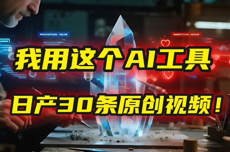 别再真人出镜了！我用这个AI工具，1张照片就能日产30条原创视频！大圣网创吧-网创项目资源站-副业项目-创业项目-搞钱项目网创吧