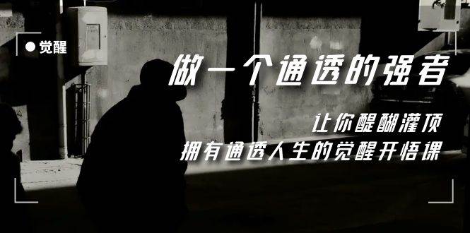 觉醒-做一个通透强者，让你醍醐灌顶，拥有通透人生，掌握强大的秘密大圣网创吧-网创项目资源站-副业项目-创业项目-搞钱项目网创吧