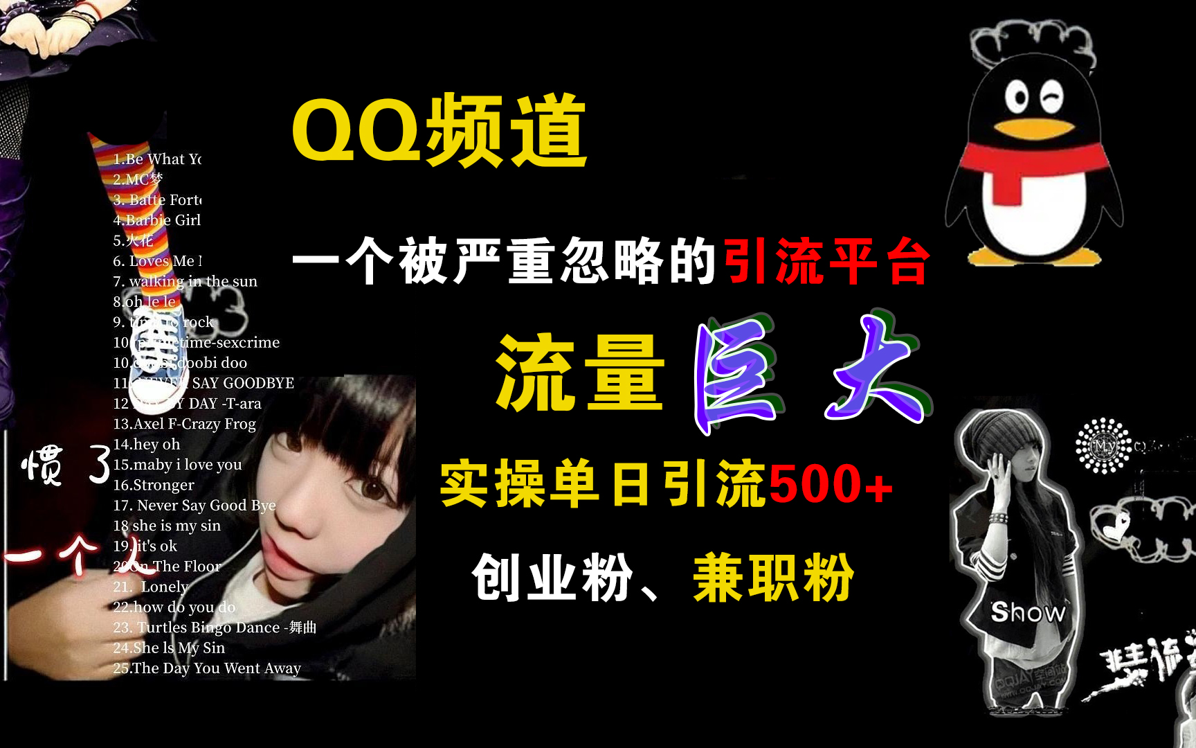 QQ频道，一个被严重忽略的引流平台，流量巨大，实操单日引流500+创业粉、兼职粉大圣网创吧-网创项目资源站-副业项目-创业项目-搞钱项目网创吧