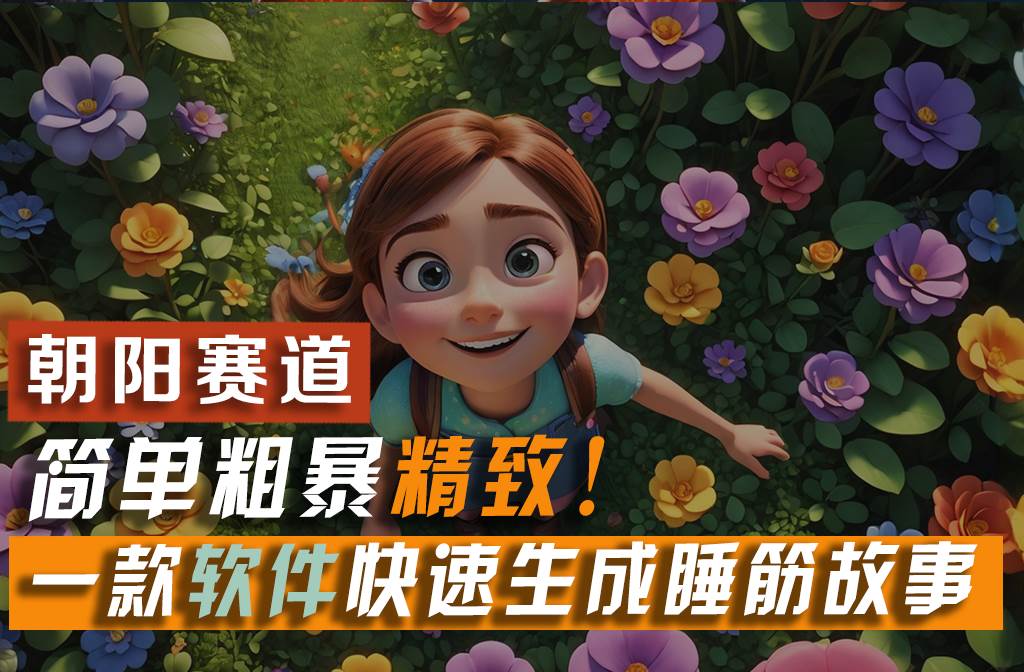 利用一款软件5分钟一条爆款睡前故事，简单粗暴精致！小白月入2w+大圣网创吧-网创项目资源站-副业项目-创业项目-搞钱项目网创吧