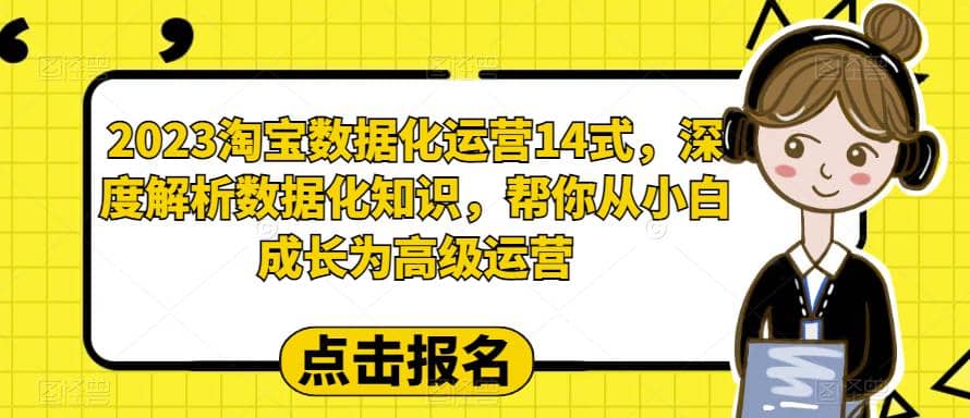 2023淘宝数据化-运营 14式，深度解析数据化知识，帮你从小白成长为高级运营大圣网创吧-网创项目资源站-副业项目-创业项目-搞钱项目网创吧