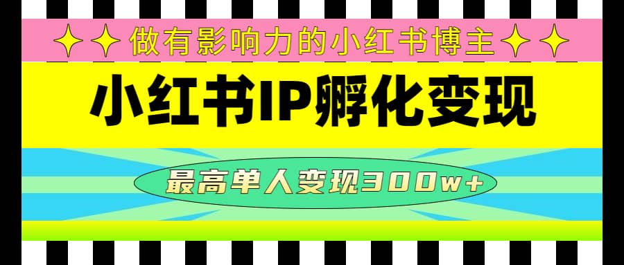 某收费培训-小红书IP孵化变现：做有影响力的小红书博主大圣网创吧-网创项目资源站-副业项目-创业项目-搞钱项目网创吧