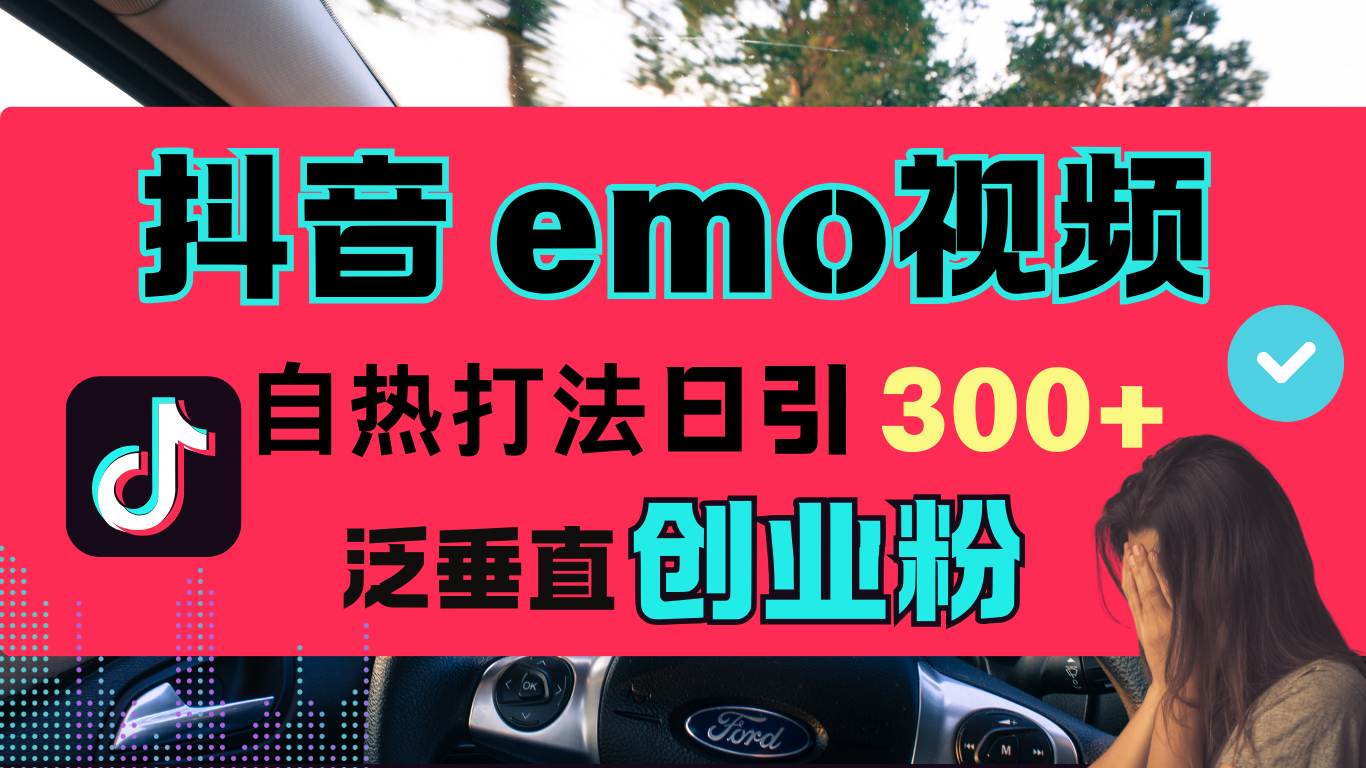 抖音“EMO视频”自热流打法，日引300+泛垂直创业粉大圣网创吧-网创项目资源站-副业项目-创业项目-搞钱项目网创吧