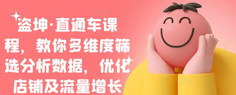 盗坤·直通车课程，教你多维度筛选分析数据，优化店铺及流量增长大圣网创吧-网创项目资源站-副业项目-创业项目-搞钱项目网创吧