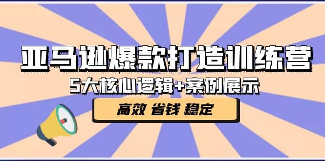 亚马逊爆款打造训练营：5大核心逻辑+案例展示 打造爆款链接 高效 省钱 稳定大圣网创吧-网创项目资源站-副业项目-创业项目-搞钱项目网创吧