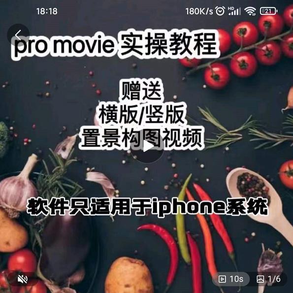 漆十二美食摄影，25​节promovie实操高手课节大圣网创吧-网创项目资源站-副业项目-创业项目-搞钱项目网创吧