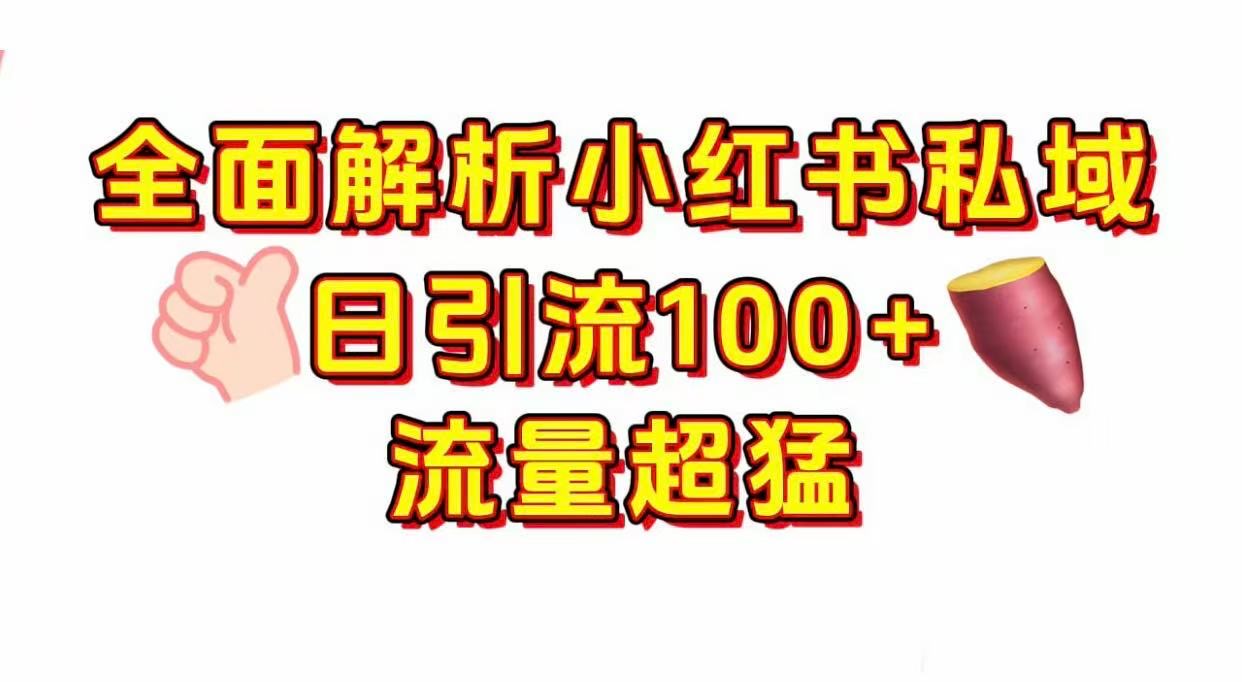 小红书私域引流 每天加100+大圣网创吧-网创项目资源站-副业项目-创业项目-搞钱项目网创吧