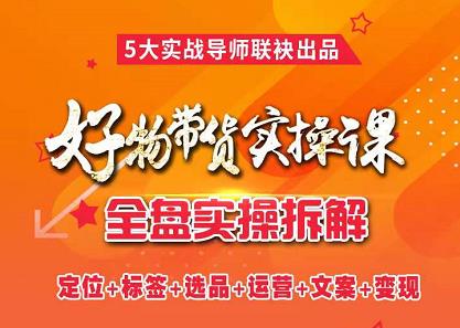 抖音好物带货实操课，全盘拆解抖音好物带货号全套流程打法大圣网创吧-网创项目资源站-副业项目-创业项目-搞钱项目网创吧