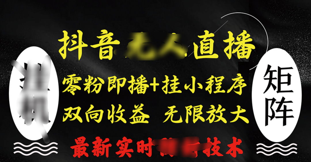 抖音无人直播最新独家玩法，小雪花+撸音浪双向收益，可矩阵放大大圣网创吧-网创项目资源站-副业项目-创业项目-搞钱项目网创吧