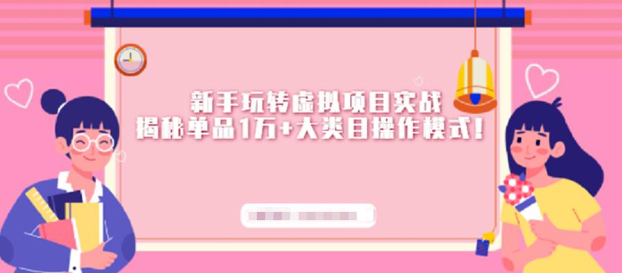 新手玩转虚拟项目实战，揭秘单品1万+大类目操作模式【视频课程】大圣网创吧-网创项目资源站-副业项目-创业项目-搞钱项目网创吧