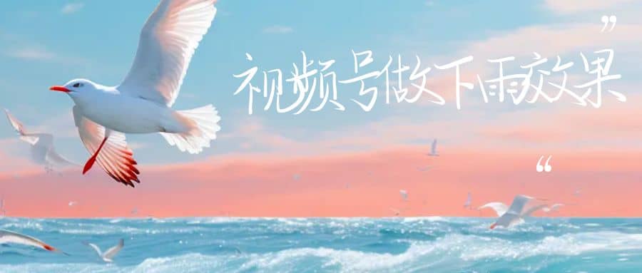 视频号做下雨视频一个账号一周涨粉10W+年入100w大圣网创吧-网创项目资源站-副业项目-创业项目-搞钱项目网创吧