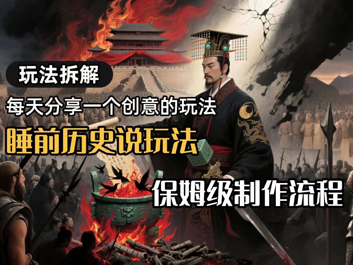 13条作品涨粉24.5万，全流程拆解睡前历史说，保姆级教程大圣网创吧-网创项目资源站-副业项目-创业项目-搞钱项目网创吧