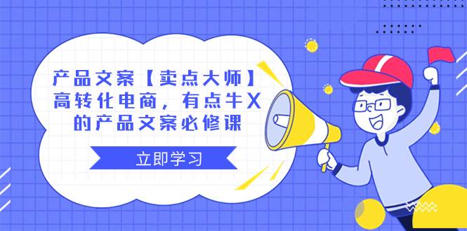 产品文案【卖点大师】高转化电商，有点牛X的 产品文案必修课大圣网创吧-网创项目资源站-副业项目-创业项目-搞钱项目网创吧