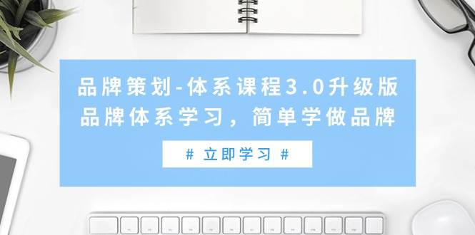 品牌策划-体系课程3.0升级版，品牌体系学习，简单学做品牌（高清无水印）大圣网创吧-网创项目资源站-副业项目-创业项目-搞钱项目网创吧