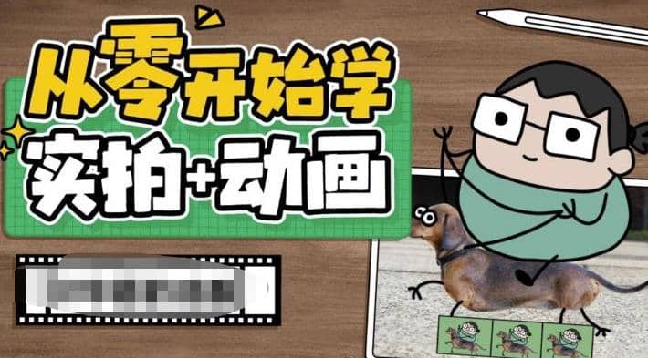 从零开始学实拍加动画，实拍加动画创意教程（49节视频课）大圣网创吧-网创项目资源站-副业项目-创业项目-搞钱项目网创吧