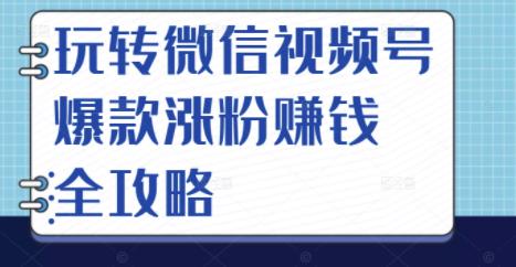 玩转微信视频号爆款涨粉赚钱全攻略，让你快速抓住流量风口，收获红利财富大圣网创吧-网创项目资源站-副业项目-创业项目-搞钱项目网创吧