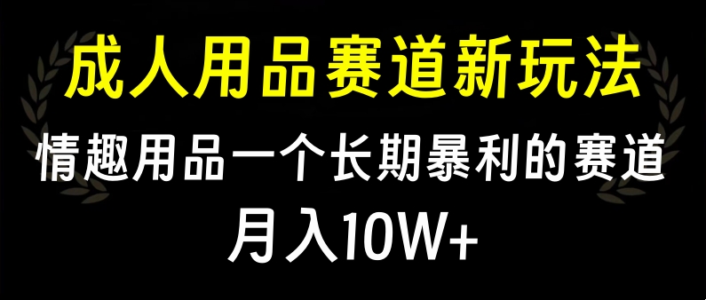 大人用品赛道新玩法，情趣用品一个长期暴利的赛道，月入10W+大圣网创吧-网创项目资源站-副业项目-创业项目-搞钱项目网创吧
