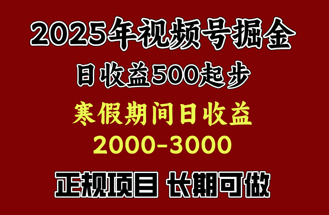 寒假期间一天收益2000+，小白一天就能上手大圣网创吧-网创项目资源站-副业项目-创业项目-搞钱项目网创吧