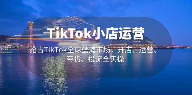 TikTok小店运营 抢占TikTok全球蓝海市场，开店、运营、带货、投流全实操大圣网创吧-网创项目资源站-副业项目-创业项目-搞钱项目网创吧