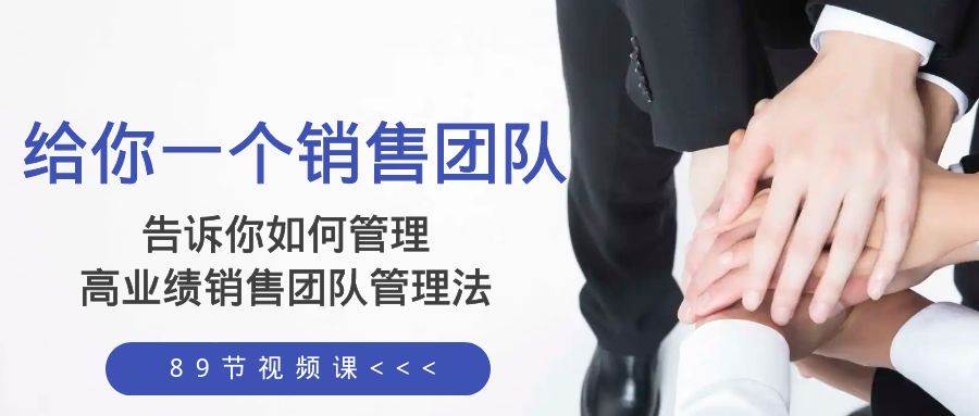给你一个销售团队，告诉你如何管理，高业绩销售团队管理法（89节课）大圣网创吧-网创项目资源站-副业项目-创业项目-搞钱项目网创吧