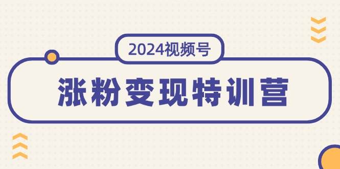 2024视频号-涨粉变现特训营：一站式打造稳定视频号涨粉变现模式（10节）大圣网创吧-网创项目资源站-副业项目-创业项目-搞钱项目网创吧