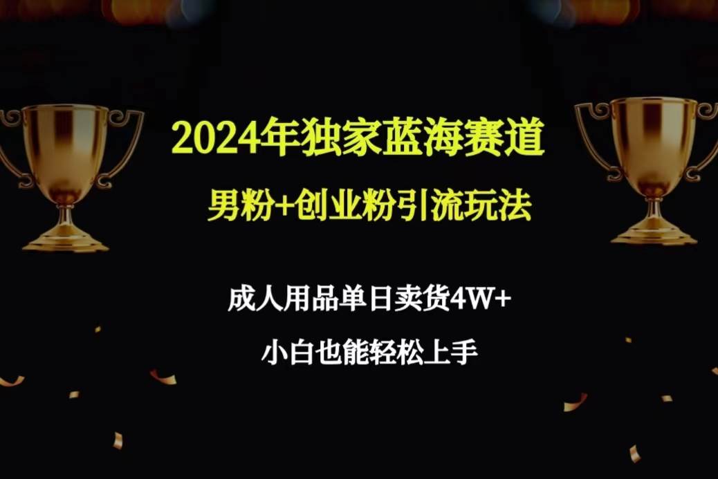 2024年独家蓝海赛道男粉+创业粉引流玩法，成人用品单日卖货4W+保姆教程大圣网创吧-网创项目资源站-副业项目-创业项目-搞钱项目网创吧