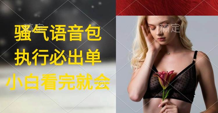 执行就出单，日入2000+，超火骚气语音包，小白看完课程就能马上实操大圣网创吧-网创项目资源站-副业项目-创业项目-搞钱项目网创吧