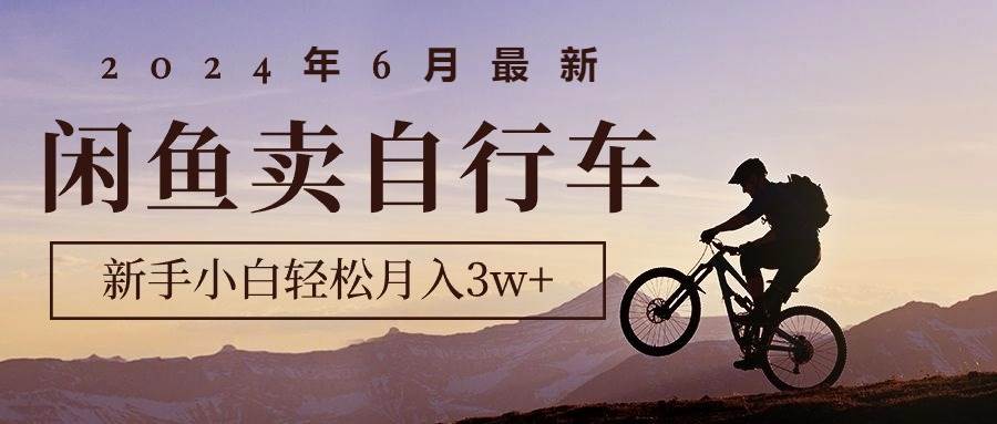 2024年6月最新闲鱼卖自行车，新手小白轻松月入3w+项目大圣网创吧-网创项目资源站-副业项目-创业项目-搞钱项目网创吧