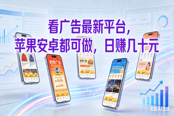 看广告最新平台，苹果安卓都可做，日赚几十元大圣网创吧-网创项目资源站-副业项目-创业项目-搞钱项目网创吧