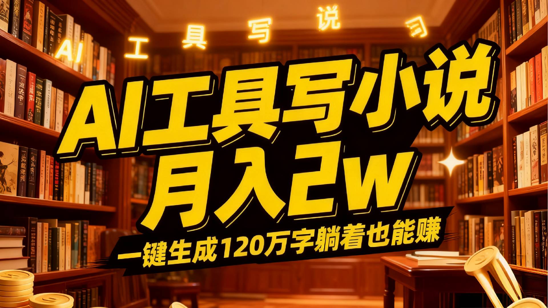 2026年AI工具写小说,一键生成120万字，躺着也能赚，月入2w+大圣网创吧-网创项目资源站-副业项目-创业项目-搞钱项目网创吧