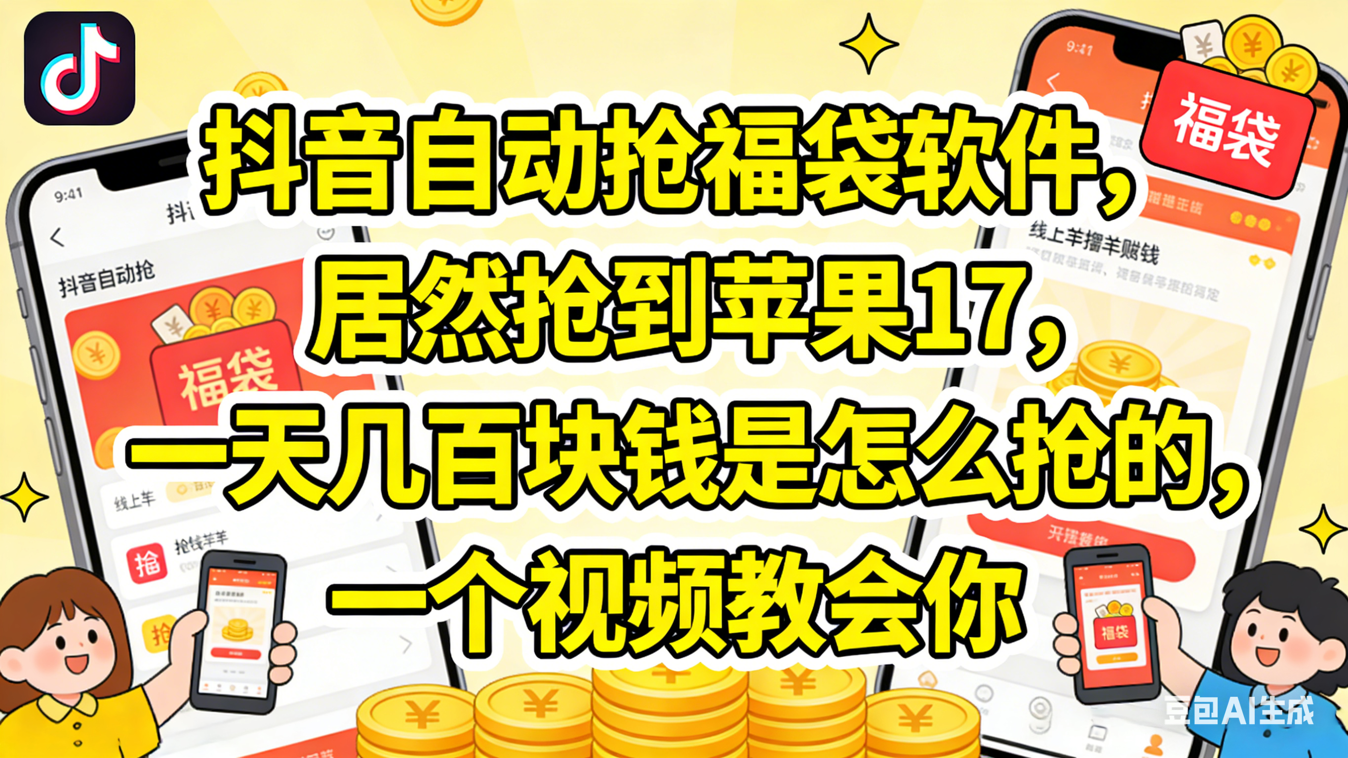抖音抢福袋,居然抢到苹果17,一天几百块钱是怎么抢的,一个视频教会你大圣网创吧-网创项目资源站-副业项目-创业项目-搞钱项目网创吧
