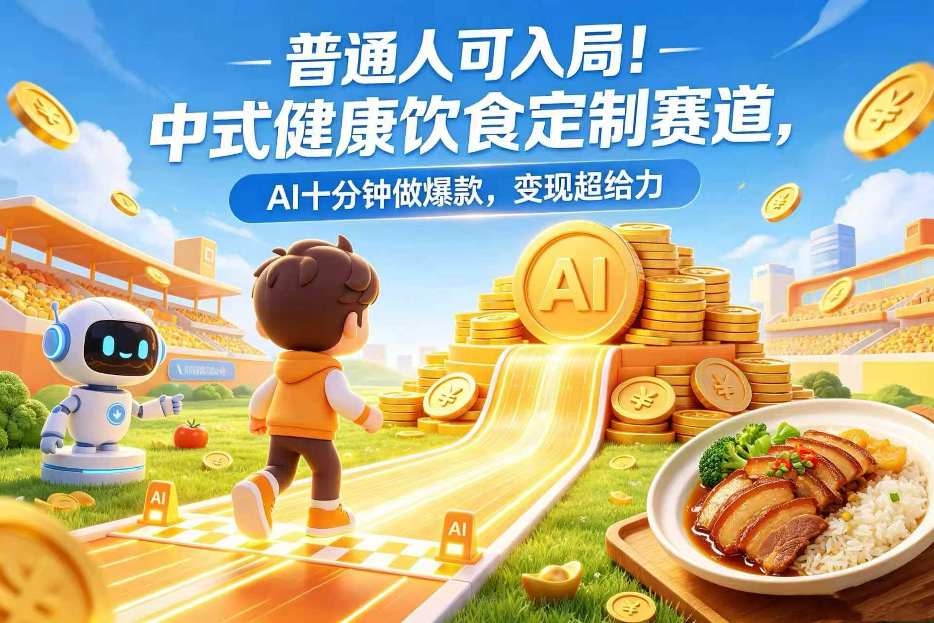 普通人可入局！中式健康饮食定制赛道，AI 十分钟做爆款，变现超给力大圣网创吧-网创项目资源站-副业项目-创业项目-搞钱项目网创吧